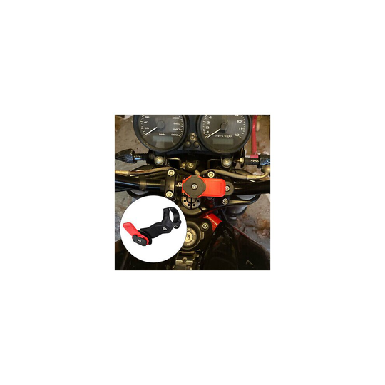 Lock Out Front Motorcycle Bike Mount Compatible Quad Phone Holder Black Red Kit