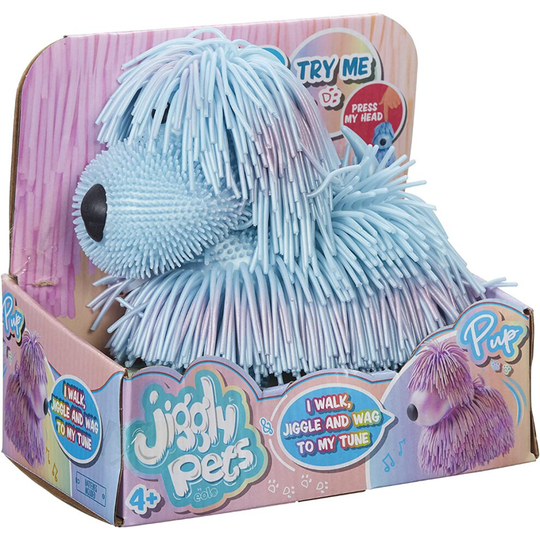 Jiggly Pets Puppy Pearlescent BLUE Electronic Pup }540g WD188-P