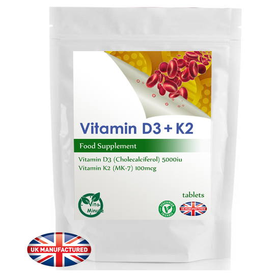 High Strength Vitamin D3 & K2 (MK-7) 5000iu / 100mcg (30 Tablets)