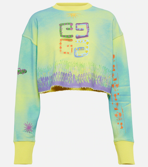 Printed cotton sweatshirt