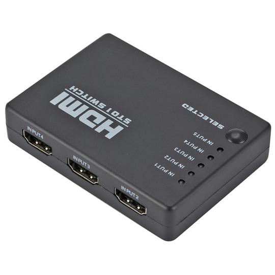 5 In 1 Out 5 Port Video HDMI Switch Selector HDMI 5 IN 1 Out Switch Box Splitter Hub & IR Remote 1080p For HDTV PS3 DVD