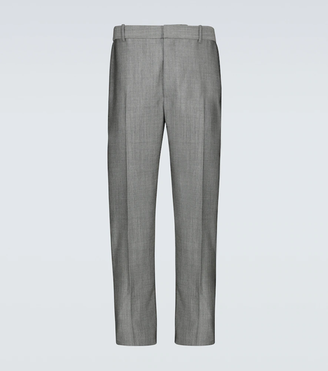 Wool-blend tailored pants