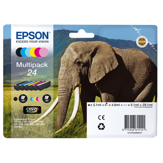 Epson Ink Medium Volume Multi 6-COL 24 Claria Photo HD Ink