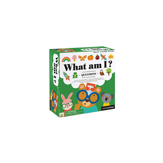 Petit Collage What am I Card Game A Family Guessing Game with Funny Glasses for All