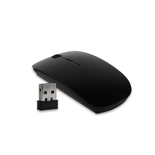 Wireless USB Optical Mouse Black 1200 DPI 2.4 GHz Mice for Laptop, Notebook and PC - Windows and Mac Operating Systems, 1pc