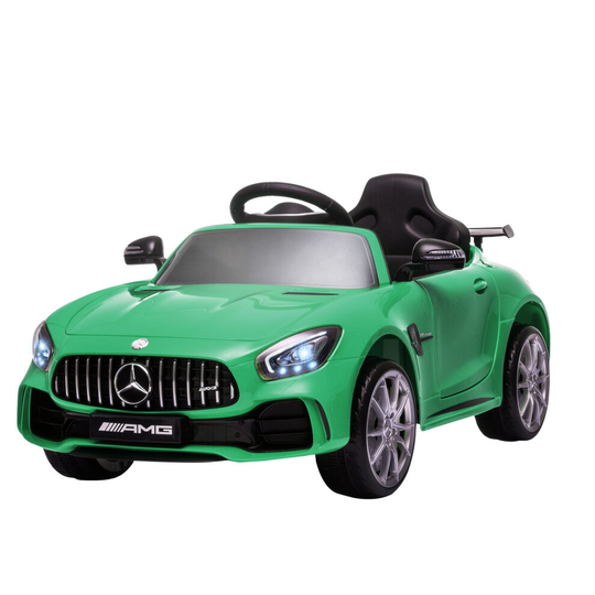 HOMCOM Licensed Mercedes Ride-On Car w/ Lights Music Remote Yellow