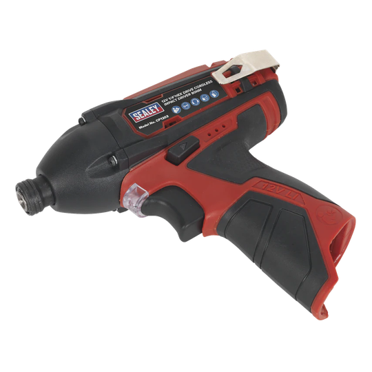 Sealey Cordless Impact Driver 1/4" Hex Drive 80NM 12V Li-ion - Body Only