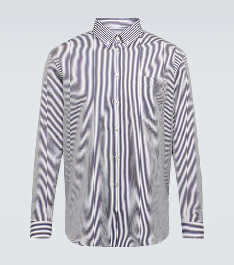 Striped cotton poplin shirt
