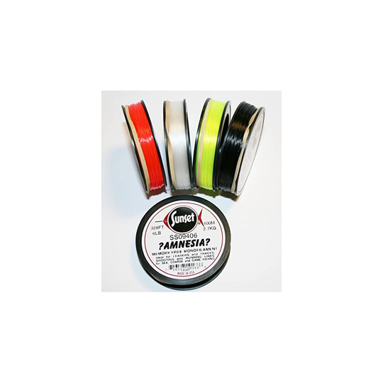 (Clear, 25lb - 100m) Sunset Amnesia Memory Free Fishing Line / Mono