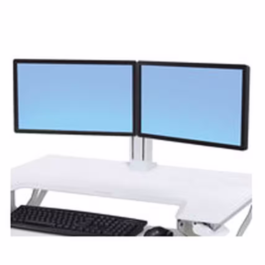 Ergotron Workfit Dual Monitor Kit - Cart Upgrade Kit For 2 Monitors - White - Sc