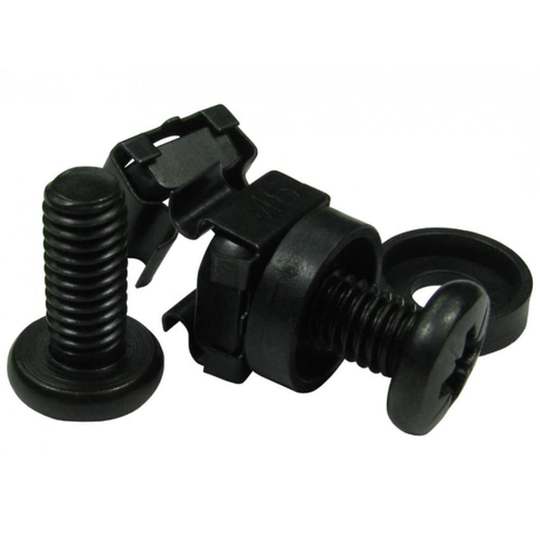 Cables Direct Accessories 50 Pack OF M6 Cage Nuts Black