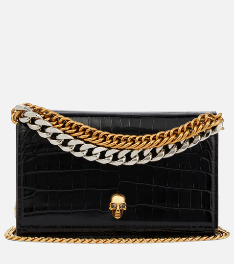 Skull Small crossbody with chains