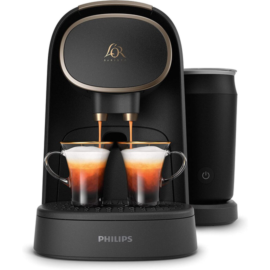 Philips L'OR Barista LM8018/90 Capsule Coffee Maker with Milk Frother, Compatible with Single Capsule and Double Capsule, 19 Bar