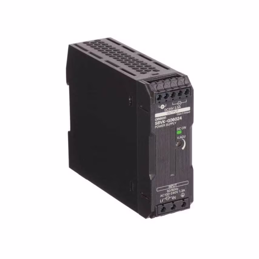 Omron Book Type Power Supply, Pro, 60 W, 24VDC, 2.5A, DIN Rail Mounting