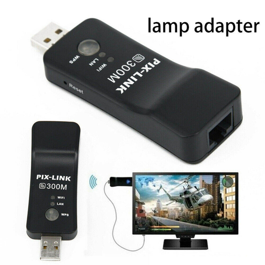 Samsung Capable Smart TV LAN Adapter Ethernet WiFi Wireless Dongle 300M RJ-45