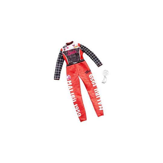 Barbie Clothes Career Outfit Doll, Racecar Driver Jumpsuit with Trophy, Gift for 3 to 8 Year Olds ?