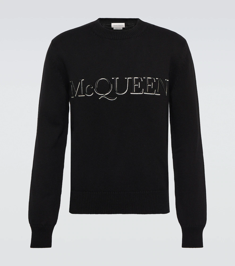 Embroidered logo cotton sweater
