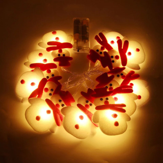 (snowman, 1 meter 10 LED) Christmas Snowman String Lights, Xmas Decoration for Xmas Home Garden Bedroom and Indoor&Outdoor Decoration
