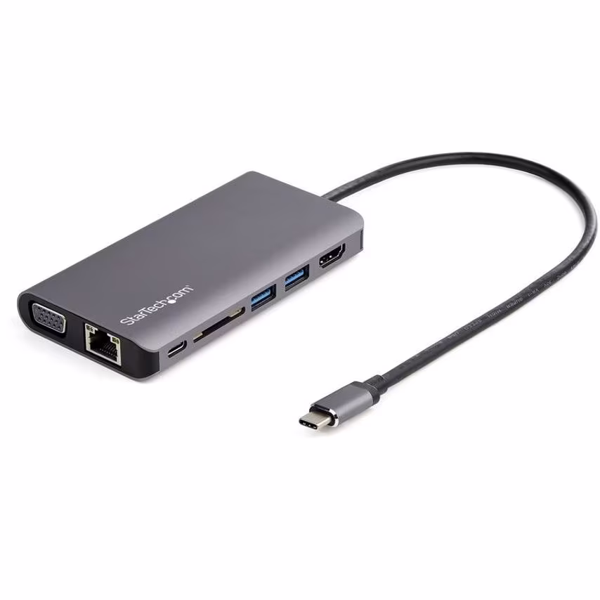 Startech USB C Multiport Adapter HDMI VGA 100W PD