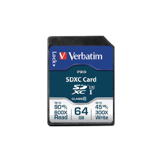 Verbatim Pro SDXC Memory Card Class 10 64GB 47022