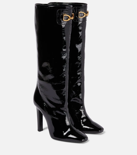 Jane 105 patent leather knee-high boots