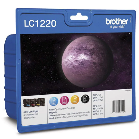 Brother Brother Black Cyan Magenta Yellow Ink Cartridge 8ml 3 x 5.5ml 4 pack - L