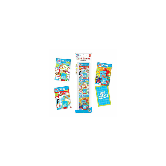3 PACKS OF CHILDRENS ASSORTED CLASSIC CARD TRAVEL GAMES SNAP PAIRS OLD MAID CARG