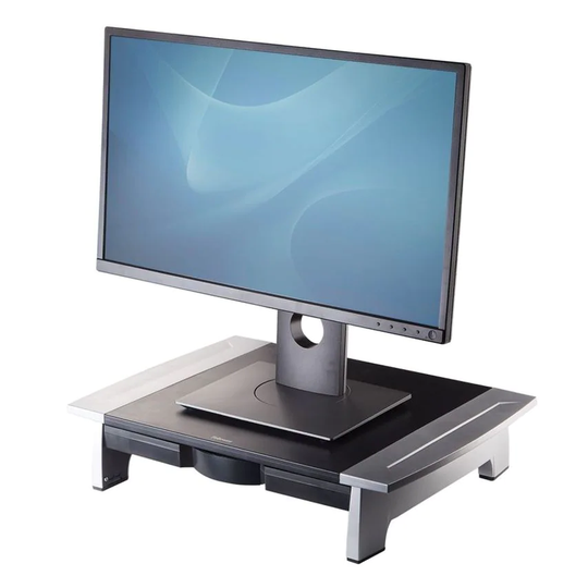 Fellowes Fellowes Office Suites Standard Monitor Riser Black/Silver 8031101