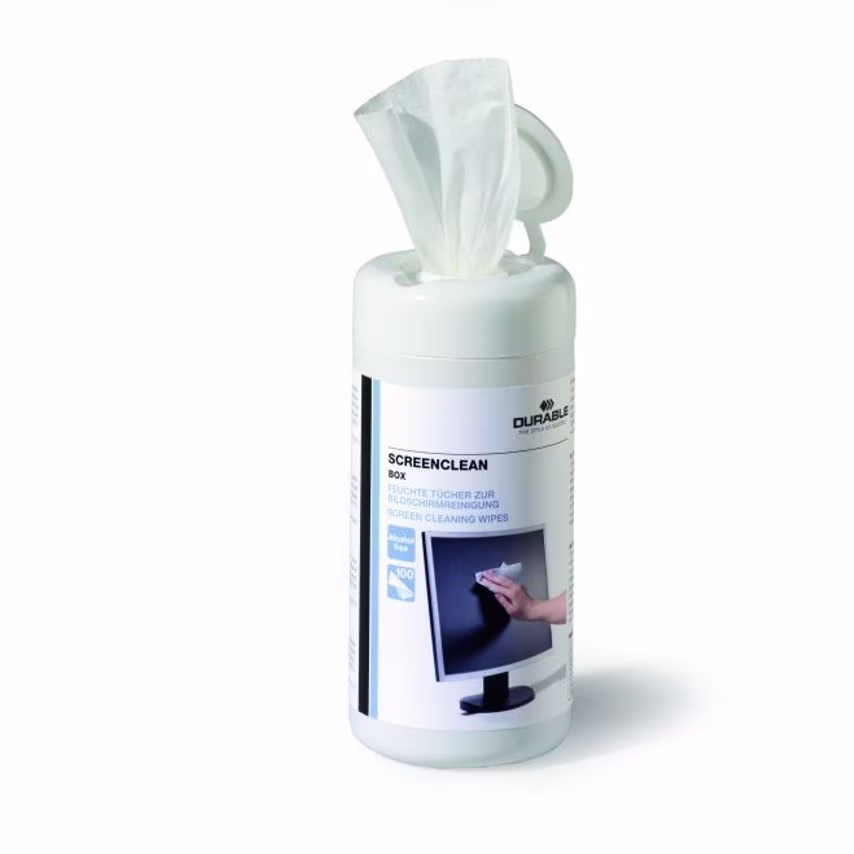 Durable Screenclean Tub Cleaning Wipes Low Lint Pre-saturated Ref 5736 [Tub 100