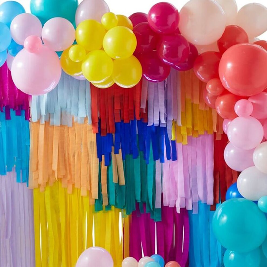 Rainbow Streamer Balloon Garland Kit, Birthday Party Backdrop, Wedding Decorations, Baby Shower Decorations, Hen Party Decorations
