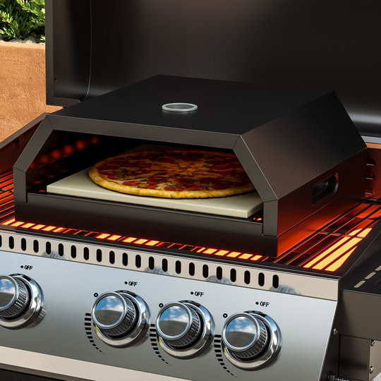 Living and Home Stainless Steel Pizza Oven with Built-in Temperature Gauge