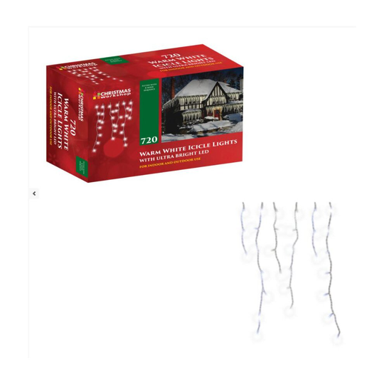 Christmas Workshop 720 Blue & Cool White Mix LED Snowing Icicle Lights