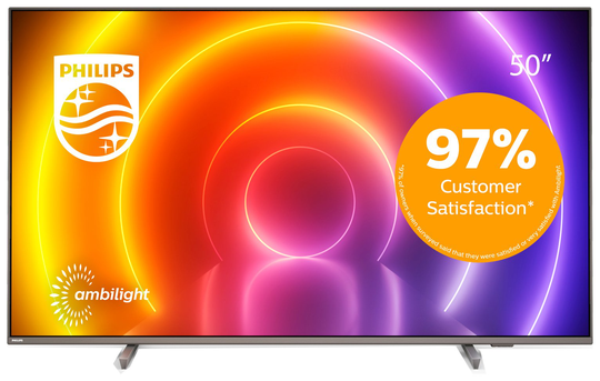 Philips 50 Inch 50PUS8106 Smart 4K UHD HDR LED Ambilight TV