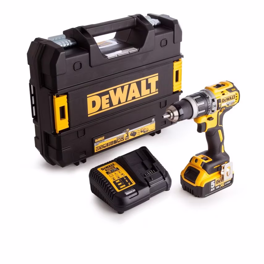 DeWalt DCD796P1 18V XR Brushless Combi Drill (1 x 5.0AH Battery) in TSTAK Case