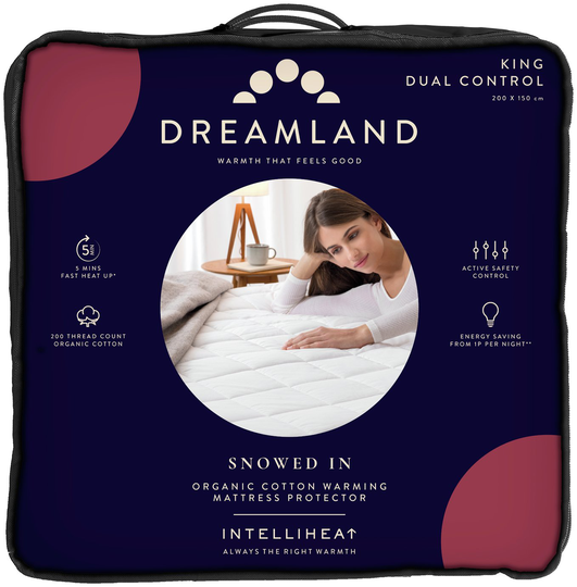 Dreamland Organic Electric Dual Control Blanket-King