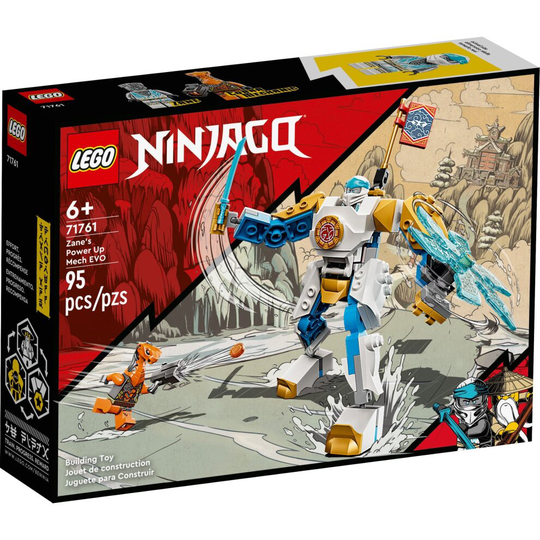 LEGO 71761 NINJAGO Zane's Power Up Mech EVO Action Figure with Cobra Snake and Zane Minifigure, Collectible Mission Banner Series