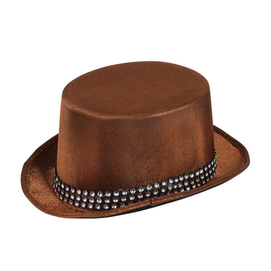 Official Forum BH685 Metallic Brown Top Hat With Band Hats