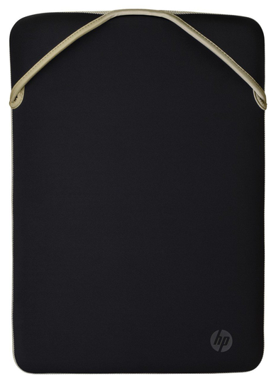 HP 15.6 Inch Reversible Laptop Sleeve - Black & Gold