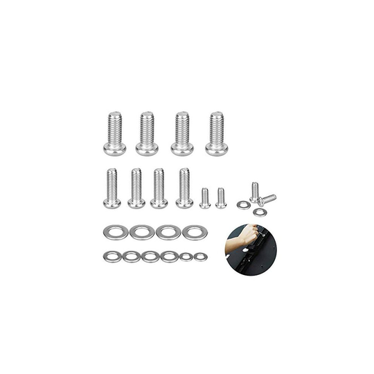 PERFETSELL 24 Pack Universal TV Mounting Hardware Kit m4/m6/m8 Vesa Screws TV Stand Screws Stainless Steel TV Bracket Bolts with Washers for Sams