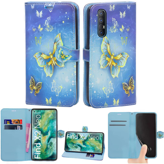 For OPPO Find X2 Neo 5G Case, Wallet Case Magnetic Flip Leather Cover With Card Slots and Stand Feature Compatible with OPPO...