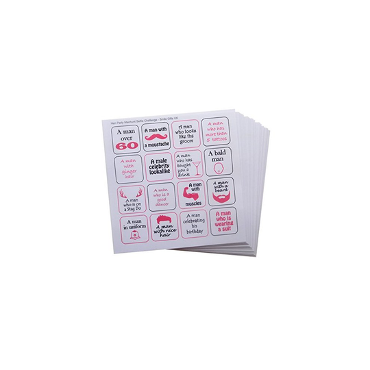 Hen Party Man Hunt Selfie Game - Selfie Bingo Hen Party Games, Hen Night Games, Hen Party Man Hunt, Selfie challenge