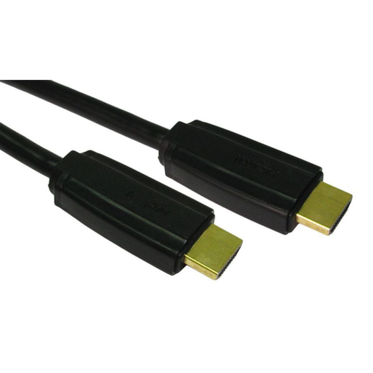 Cables Direct Cables 1M V1.4 HDMI M-M Cable Black + Gold Conns