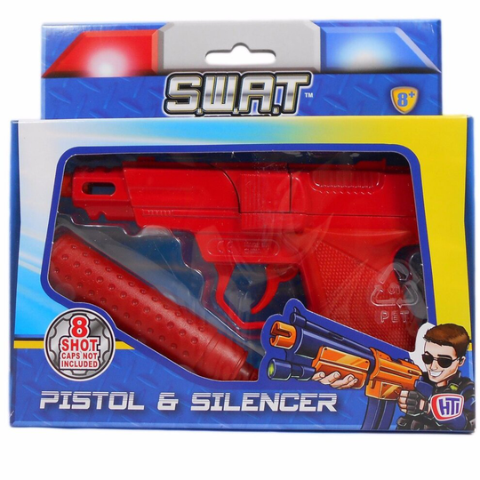 S.W.A.T Mission Pistol & Silencer Boy 007 Spy Toy Plastic Gun Suitable For 8YR +