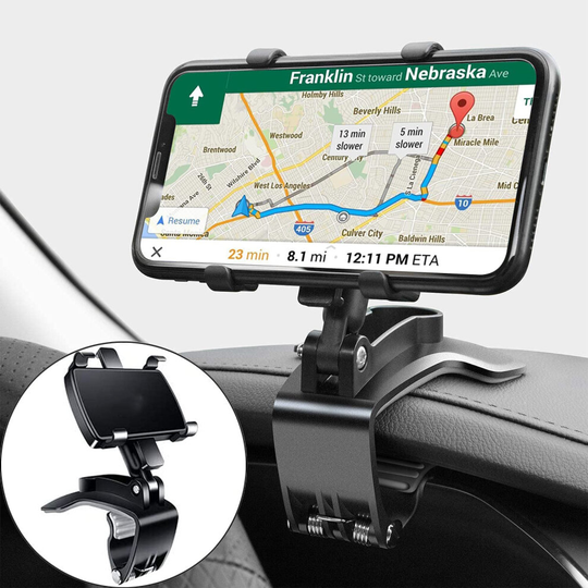 Car Phone Mount Rotating Dashboard Clip Cell Phone Holder 360°Rotation