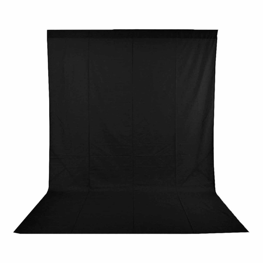 3x6m/10x20ft Photo Video Studio 100% Cotton Muslin Collapsible Backdrop Background for Photography Black