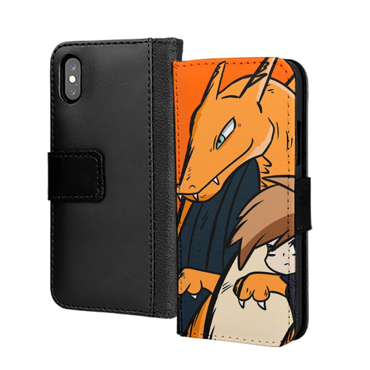 (Samsung Galaxy S8) Dragon Pokemon Awesome Wallet in Card Phone Case Cover
