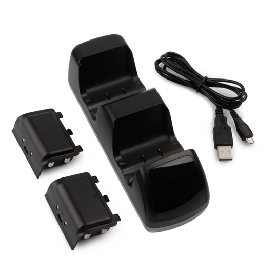 Wireless Controller Docking Charging Station for Xbox One Slim X w Batteries