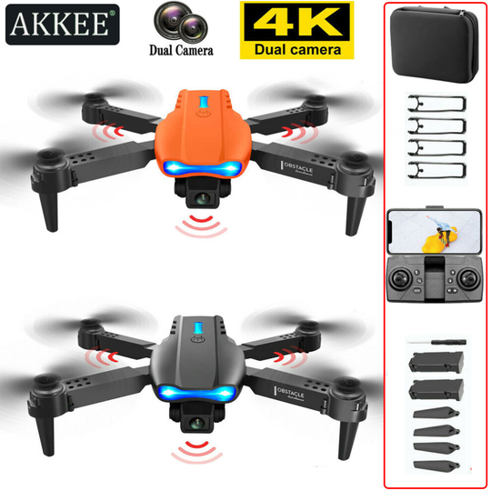 (Orange) E99 Pro Drone Quadcopter, WiFi FPV 1080P 4K Camera