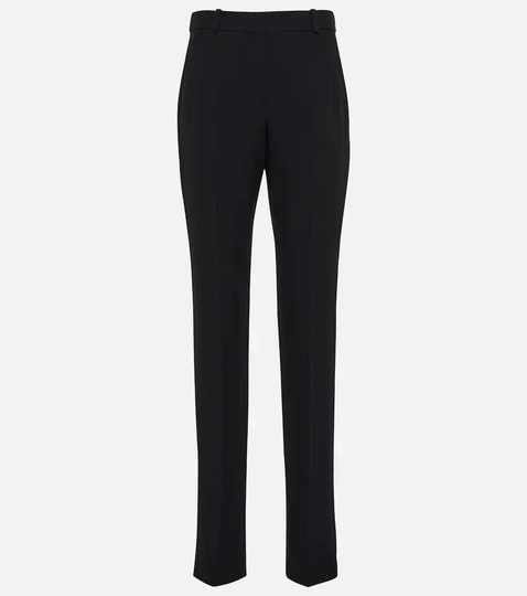Mid-rise straight leg pants