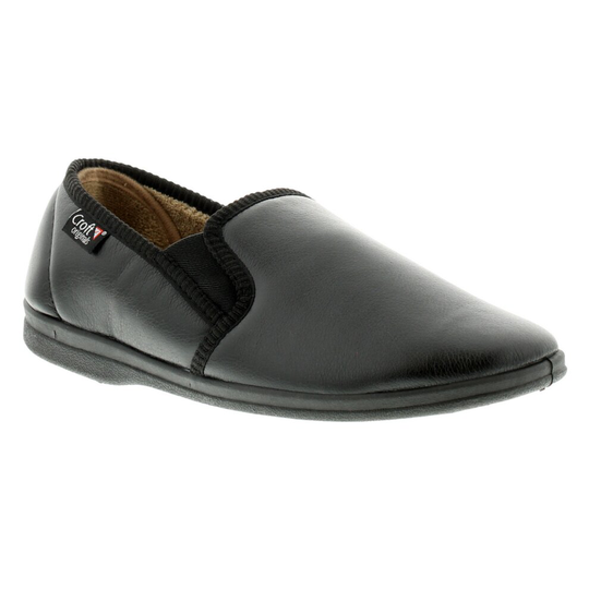 (9 (Adults')) New Mens/Gents Black Croft Originals Memory Foam Insoles Slippers